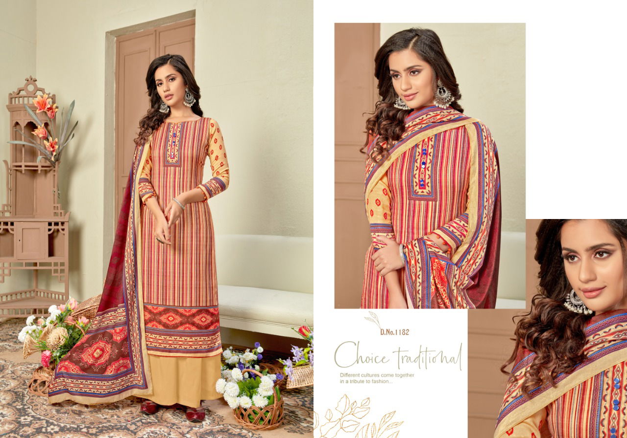 Bipson Shaneel 4 Woollen Pashmina Printed Ethnic Wear Ready Made Collection